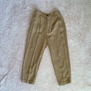 Zara high waisted tan pants